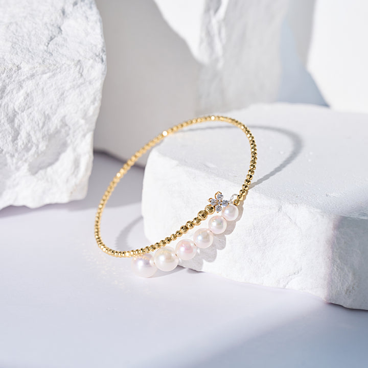 Bracciale con Perla d'Acqua Dolce in Oro Massiccio 18K KB00067