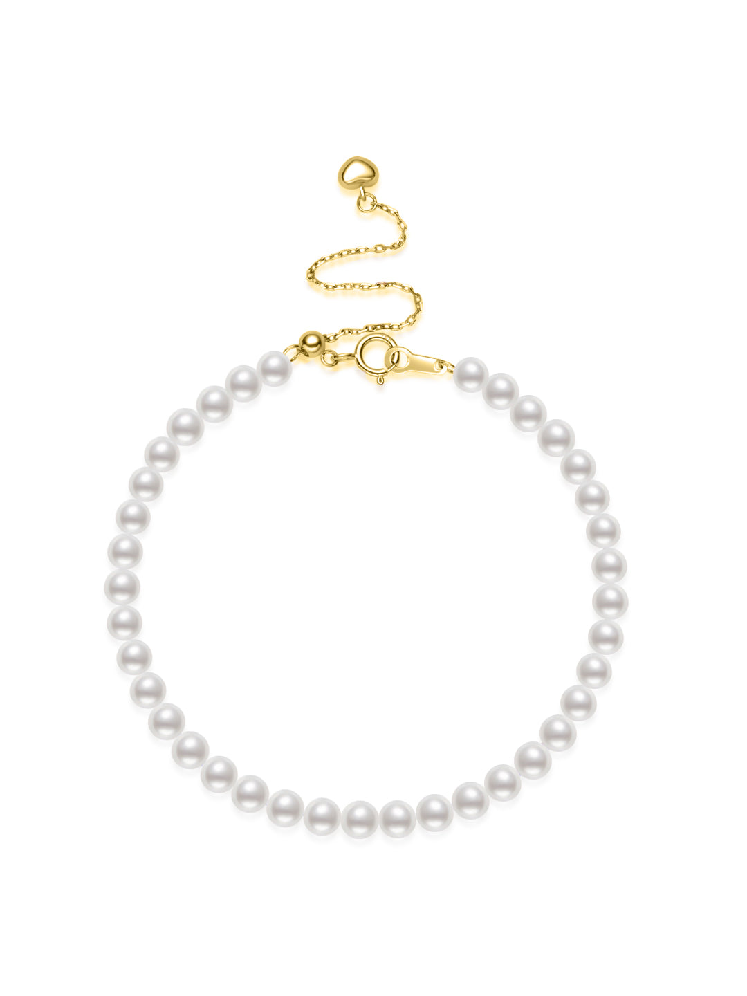 18K 솔리드 골드 아코야 진주 팔찌 KB00071