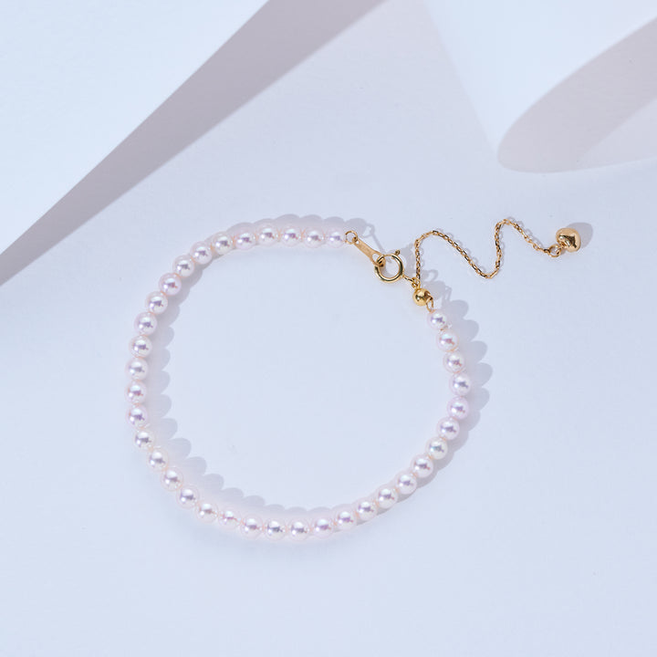 18K 純金 Akoya 珍珠手鍊 KB00071