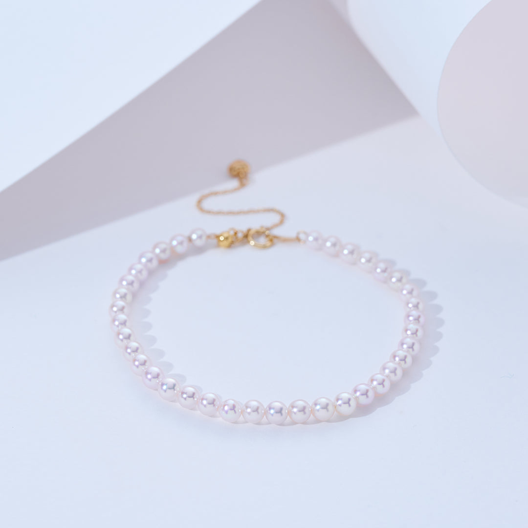 18K 純金 Akoya 珍珠手鍊 KB00071