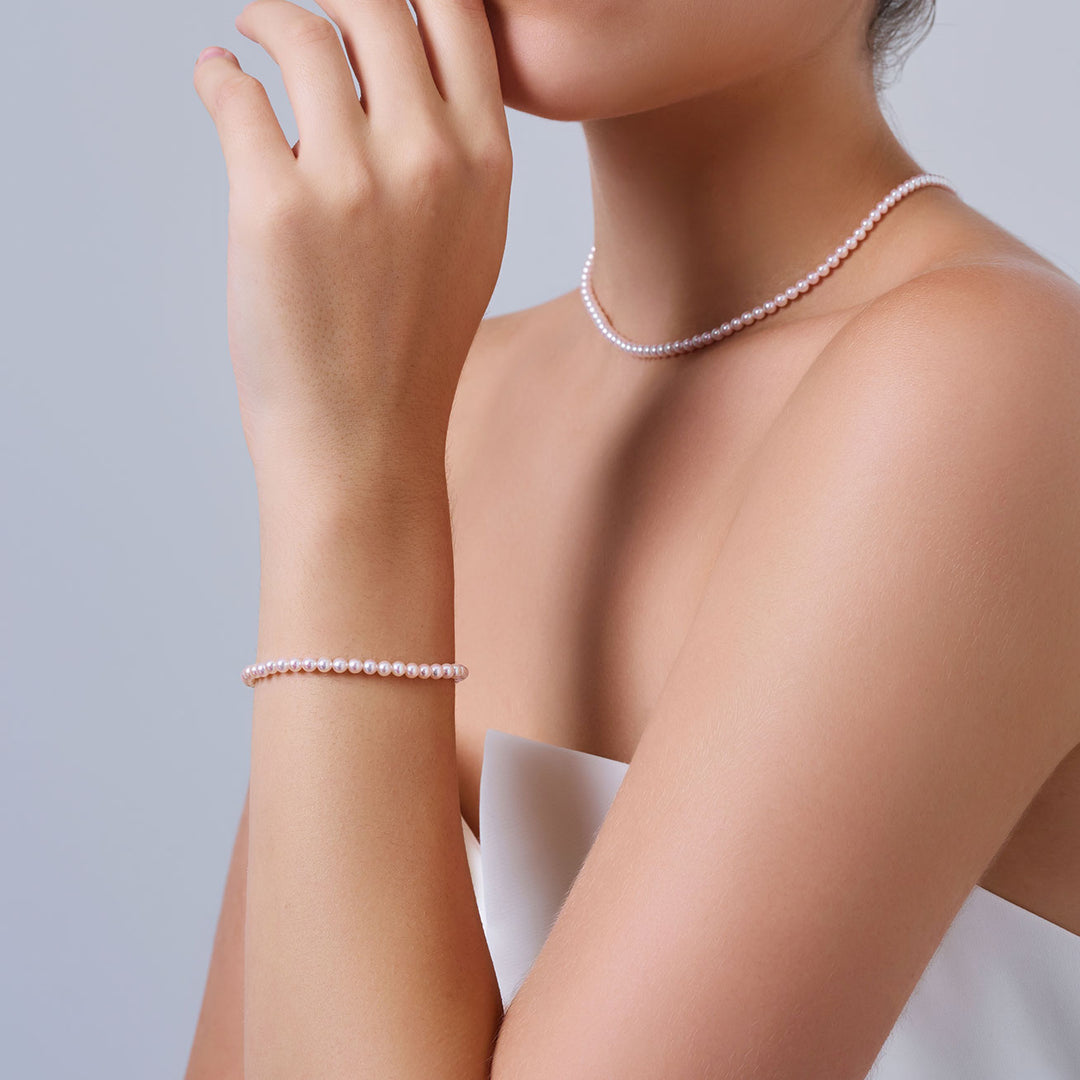 18K Massives Gold Akoya Perlenarmband KB00071