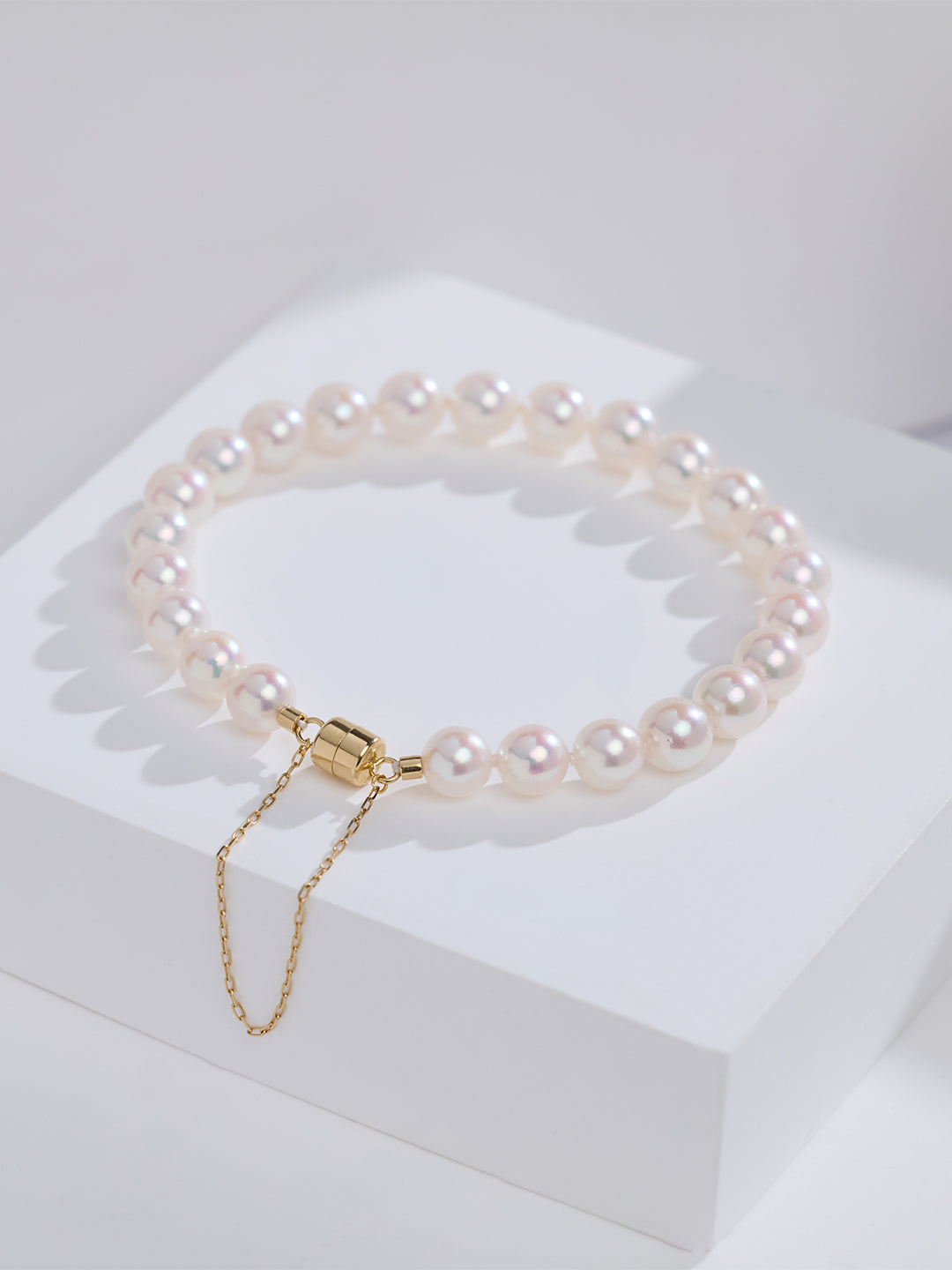 Akoya-Perlenarmband aus 18K Massivgold in Top-Glanz KB00077