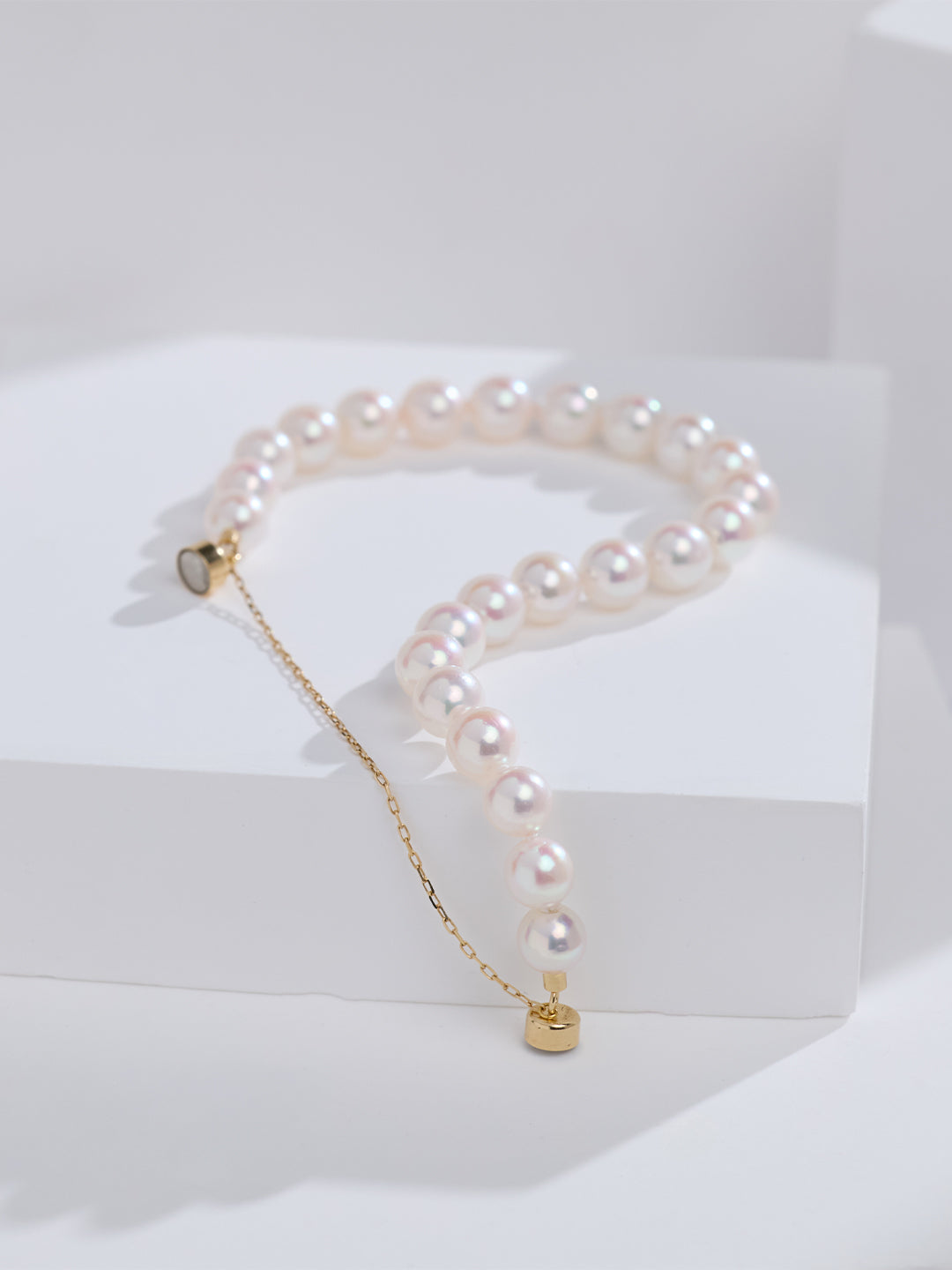 Akoya-Perlenarmband aus 18K Massivgold in Top-Glanz KB00077