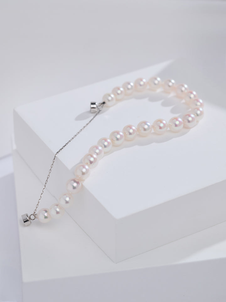 Top Lustre 18K Solid Gold Akoya Pearl Bracelet KB00078