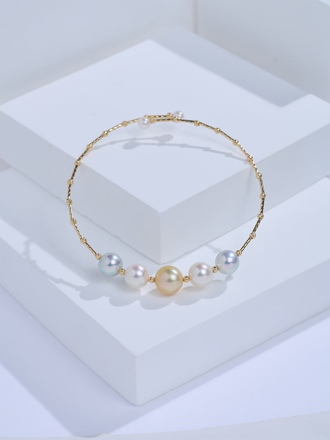 Top Grade 18K Solid Gold South Sea Akoya Pearl Bracelet KB00087 | HARMONY