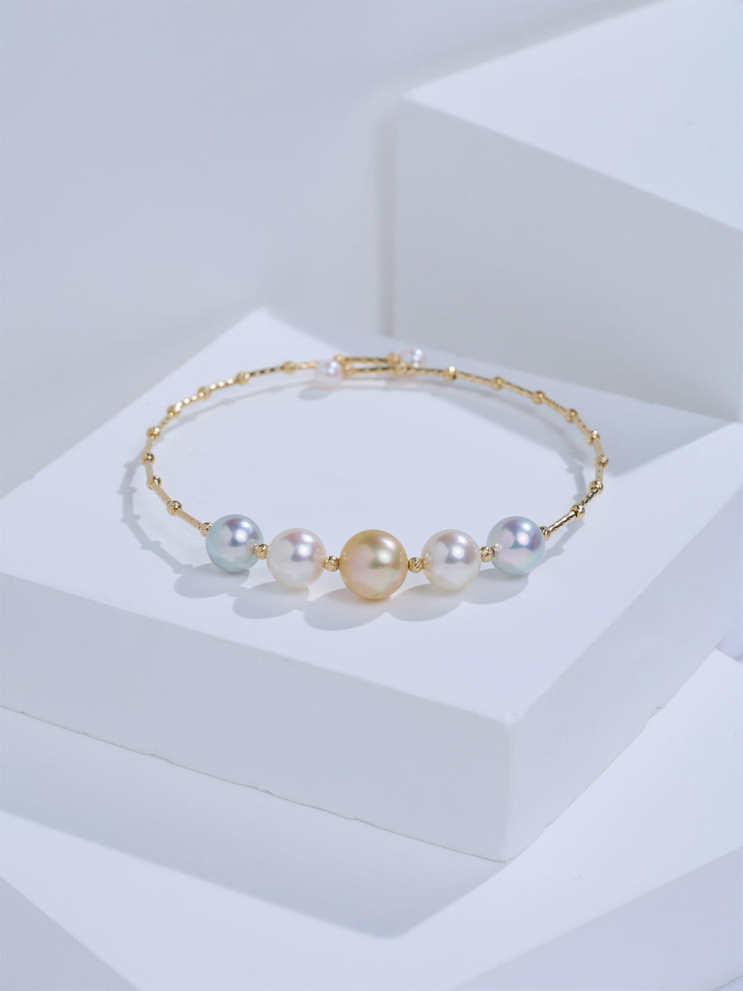 Top Grade 18K Solid Gold South Sea Akoya Pearl Bracelet KB00087 | HARMONY
