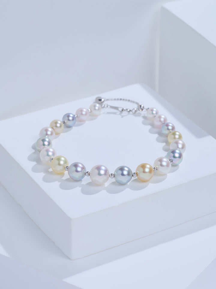 Top Lustre 18K Solid Gold Akoya Pearl Bracelet KB00089 | HARMONY