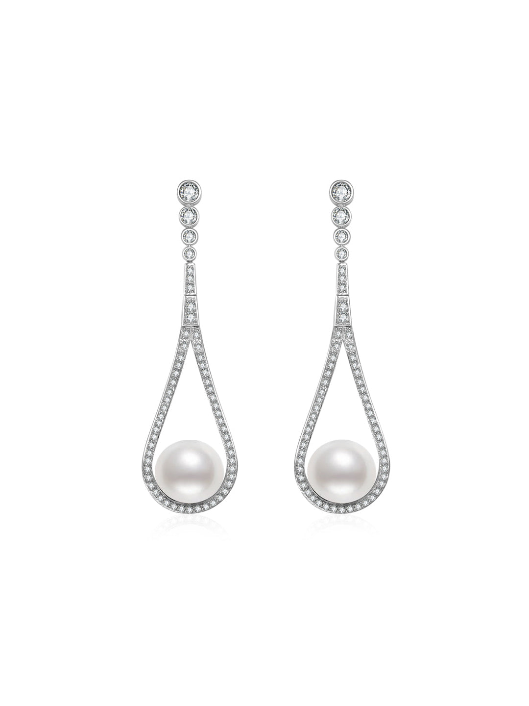 18K ソリッドゴールド 淡水パール ピアス KE00009