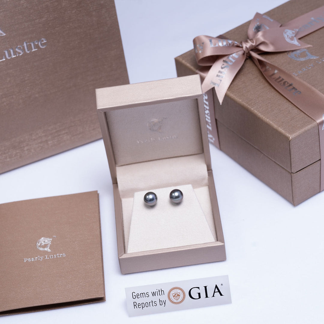 Elegant Tahitian  Pearl Stud Earrings WE01068