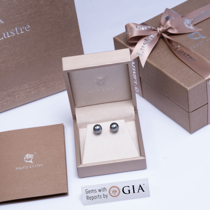 Elegant Tahitian  Pearl Stud Earrings WE01068