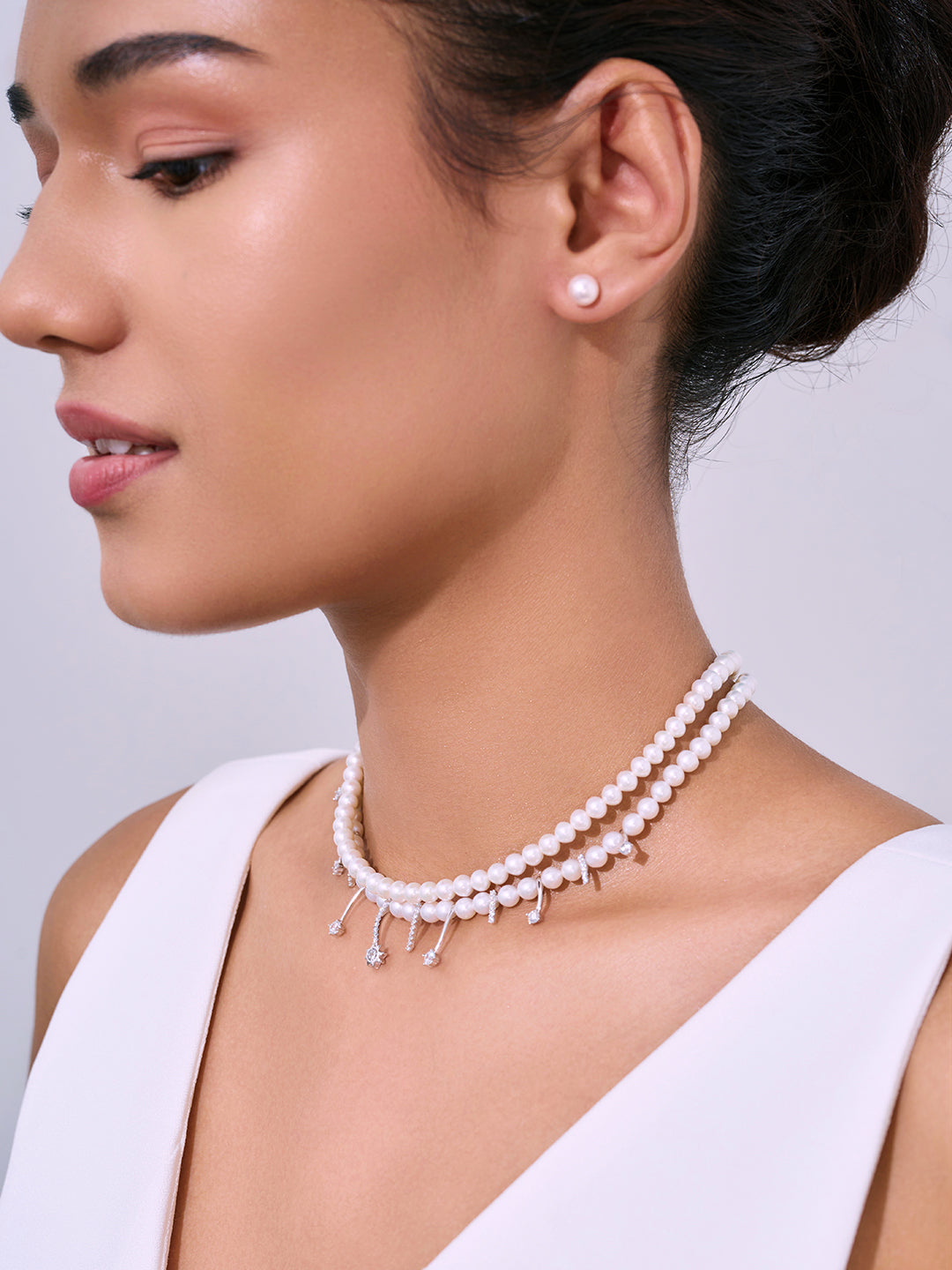 Anting Stud Mutiara Air Tawar Gred Teratas Emas 18K KE00023