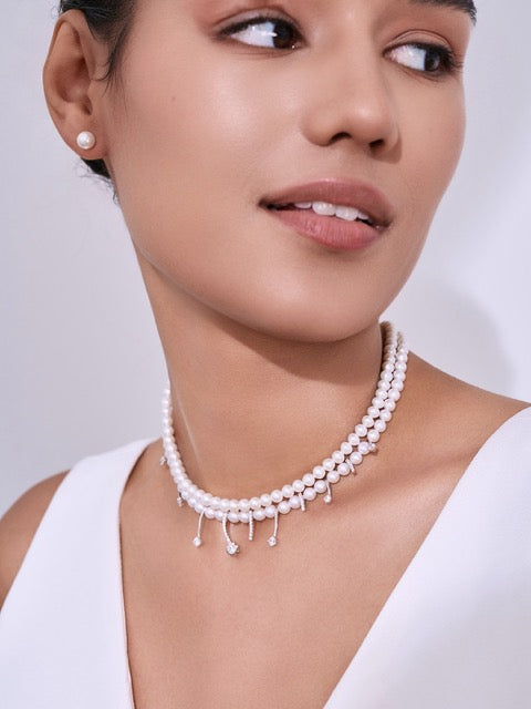 White Freshwater Pearl Necklace WN00856 | CELESTE