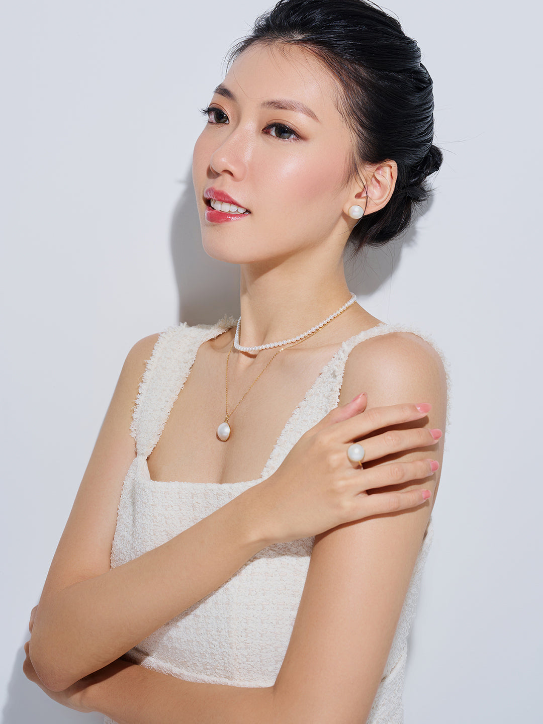 Anting Mutiara Mabe Emas 18K KE00024 | DOME