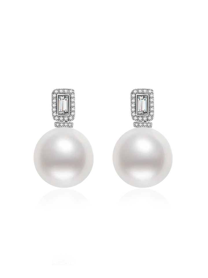 18K纯金爱迪生珍珠耳环 KE00056