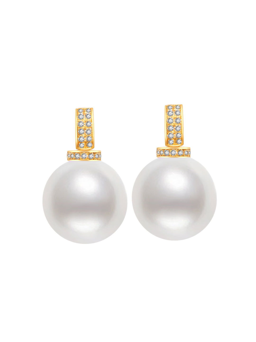 18k纯金淡水珍珠耳环 KE00081