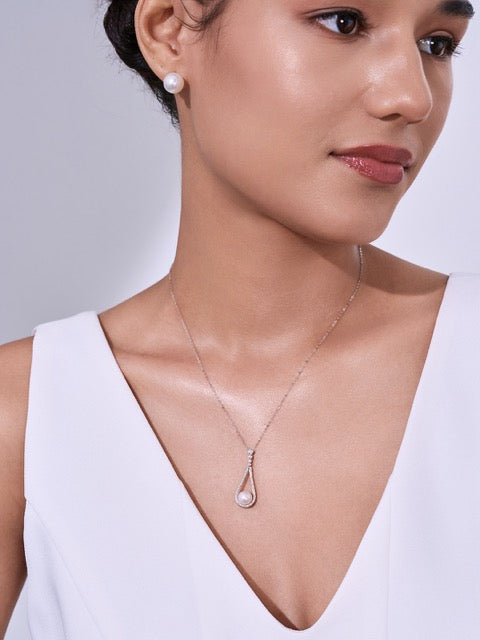 Top-Qualität 18K Massivgold Süßwasserperlenkette KN00175