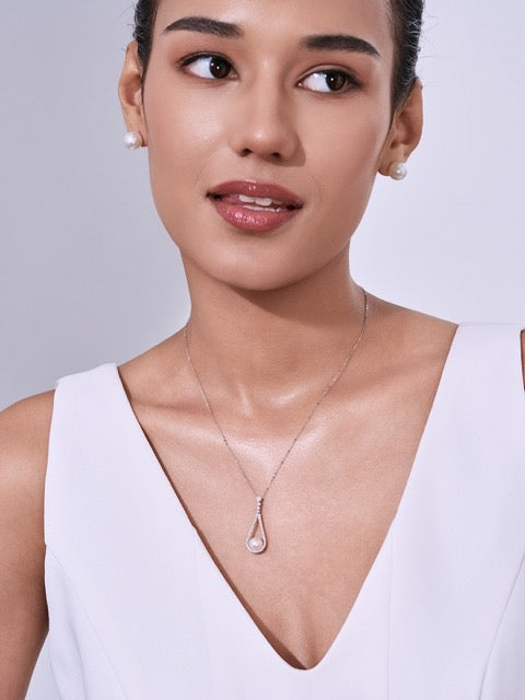 Top-Qualität 18K Massivgold Süßwasserperlenkette KN00175