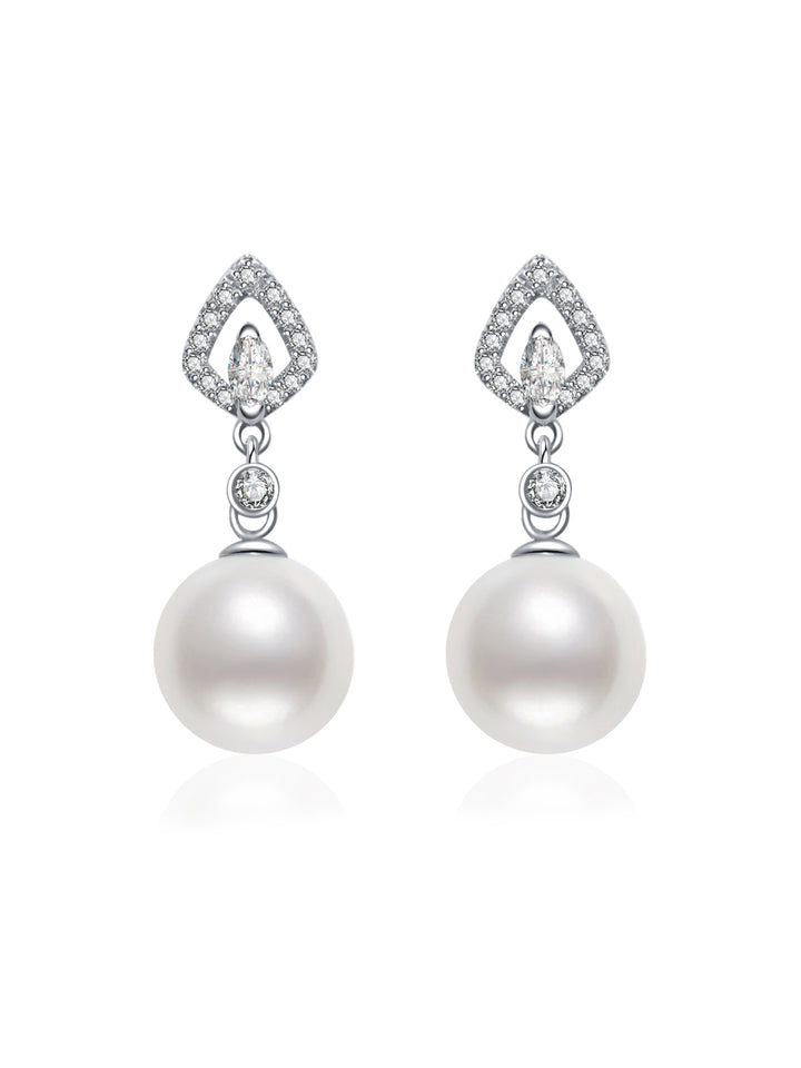 Orecchini con perle Akoya Hanadama e diamanti 18K KE00088 | DESIRE