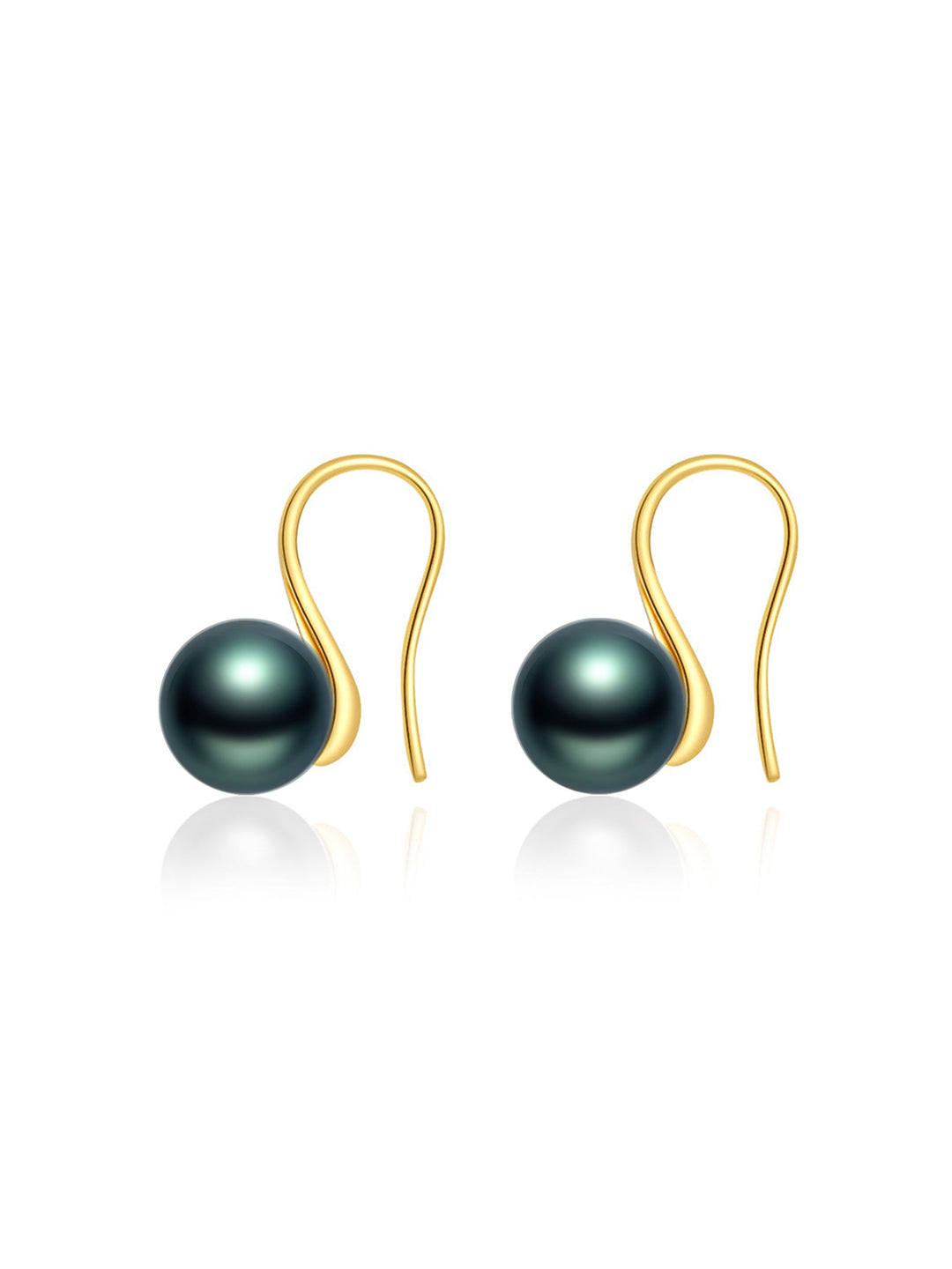 Anting-anting Mutiara Tahitian 18K Emas Pepejal yang Elegan KE00089