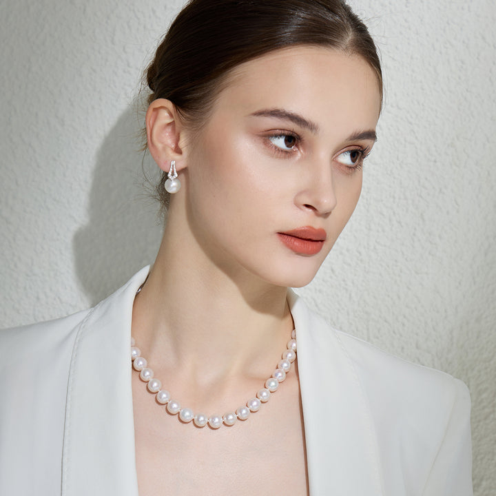 Elegant 18K Gold Edison Pearl Necklace KN00024 - PEARLY LUSTRE