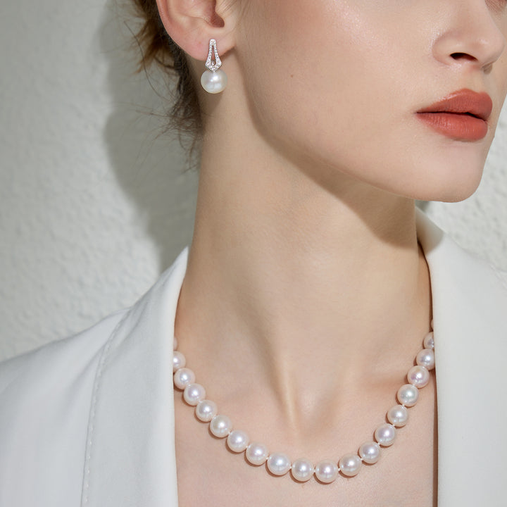 Top Lustre 18k Gold Edison Pearl Necklace KN00043 - PEARLY LUSTRE