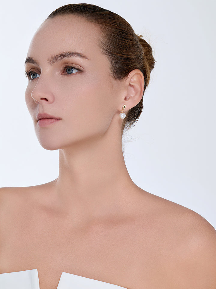 Anting-anting Mutiara Air Tawar 18k KE00102 | Si Dian Jin