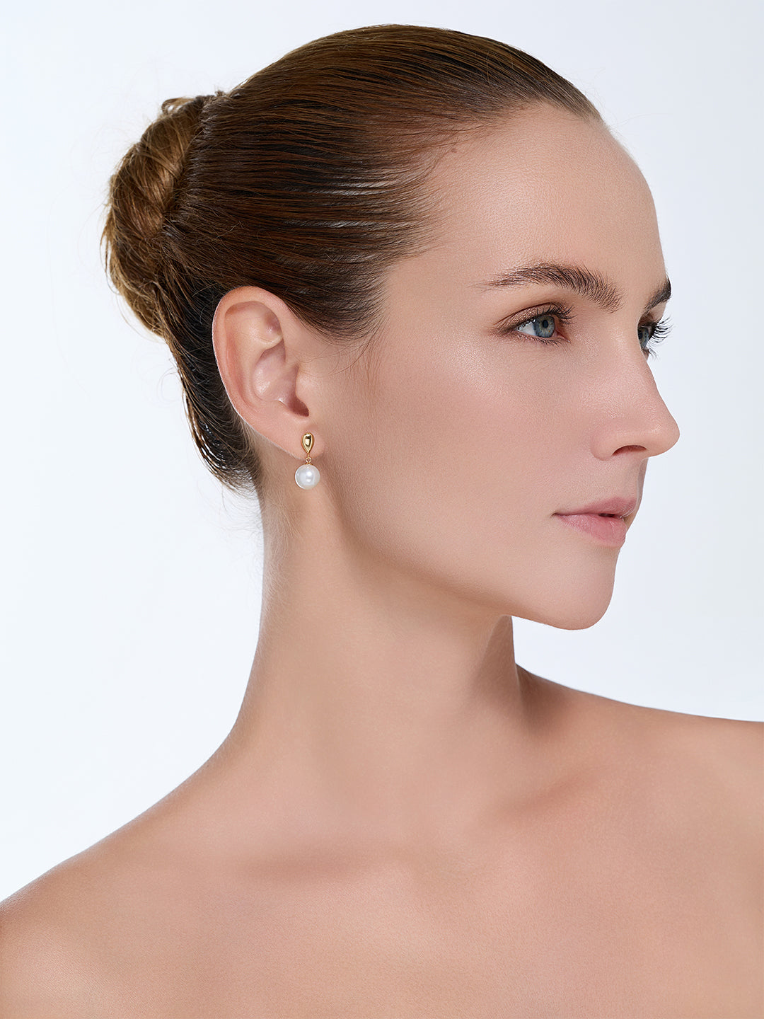 Anting-anting Mutiara Air Tawar 18k KE00102 | Si Dian Jin