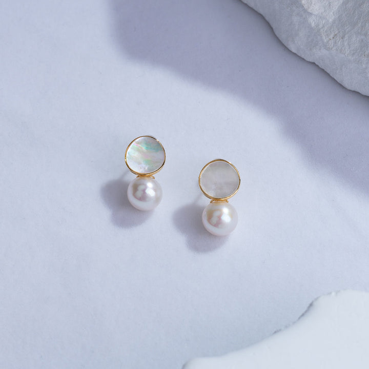 Elegant Freshwater Pearl Earrings WE00587 - PEARLY LUSTRE