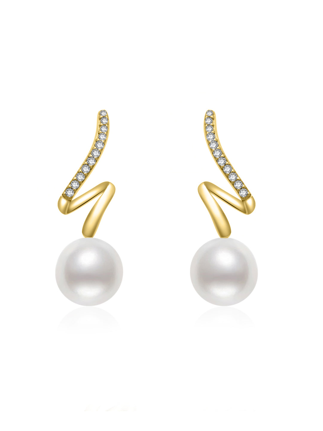 Subang Mutiara Akoya Hanadama Emas Pepejal 18K KE00113