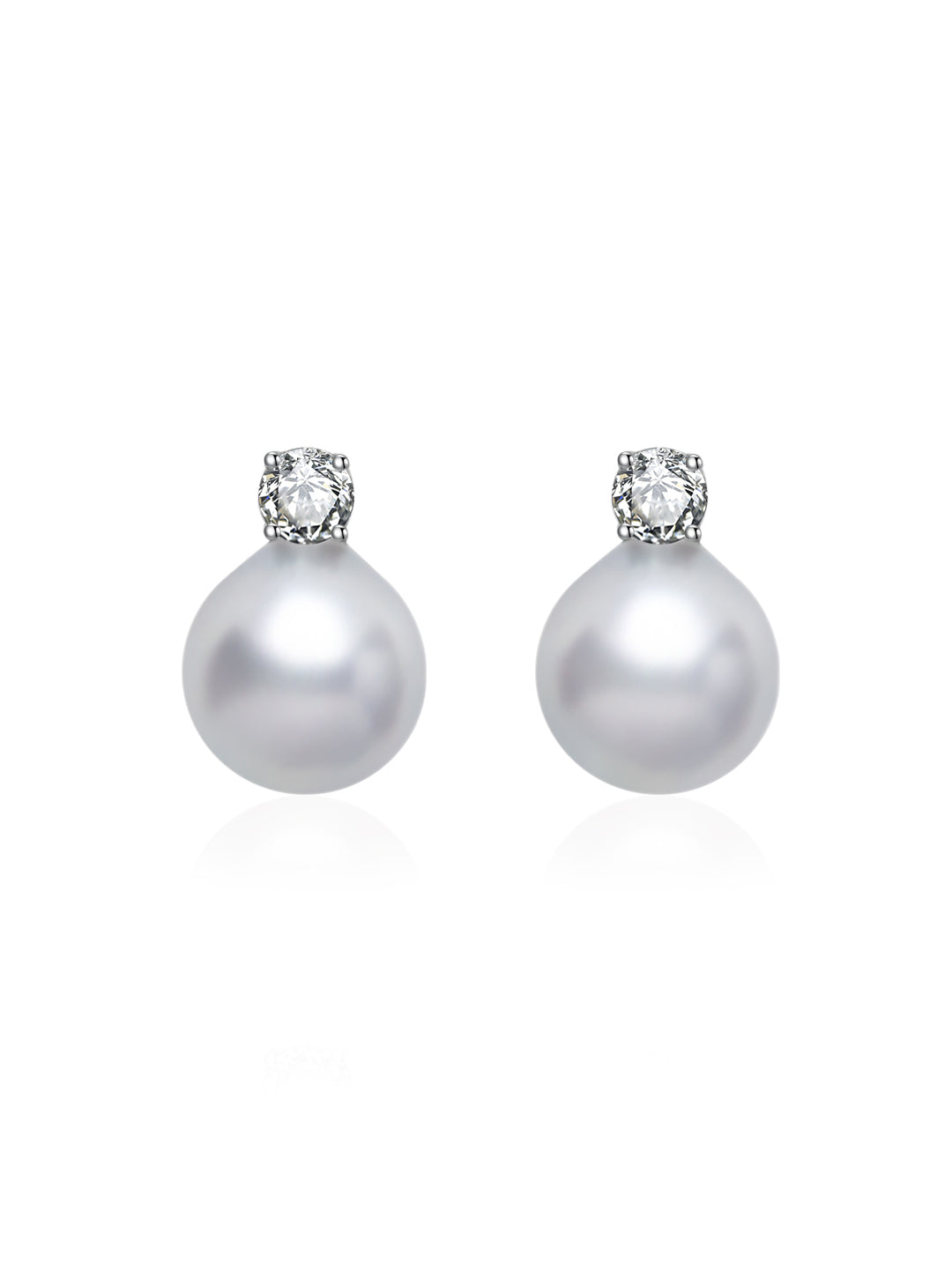 18K 실버 블루 아코야 진주 귀걸이 KE00132