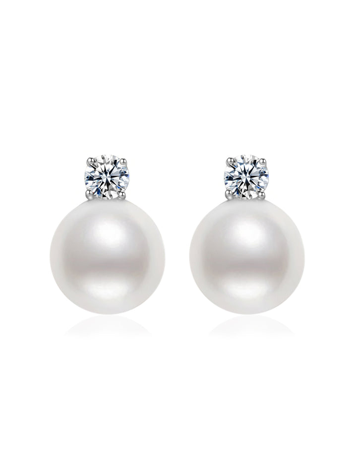 18K Gold Hanadama Akoya Pearl Earrings KE00137
