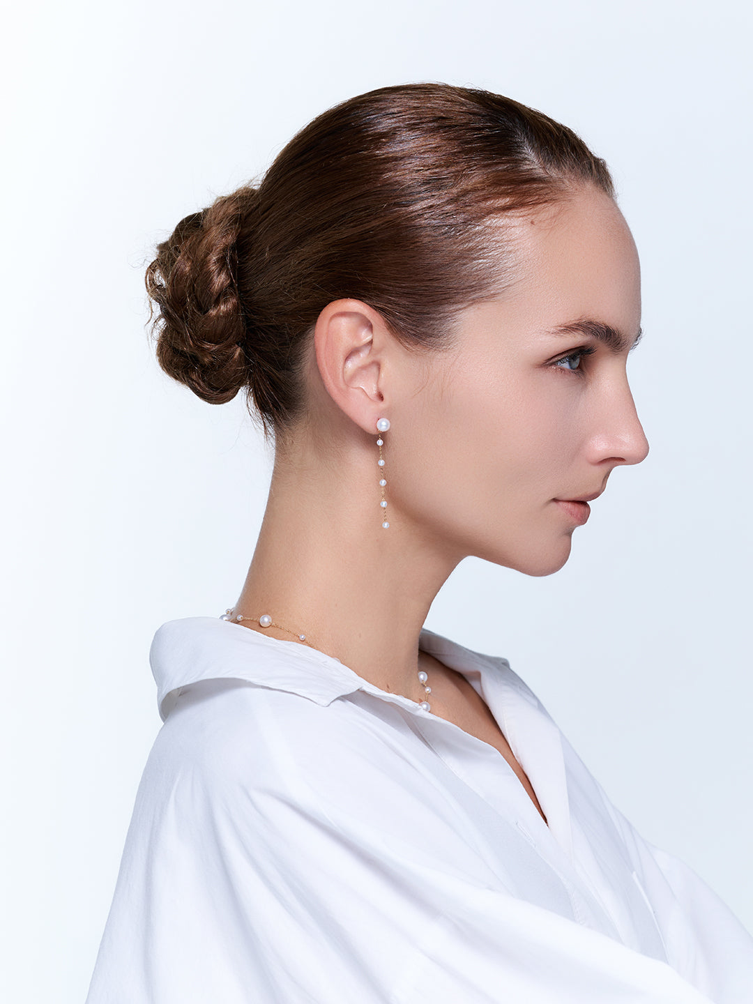 Anting-anting Mutiara Air Tawar Emas 18K KE00177