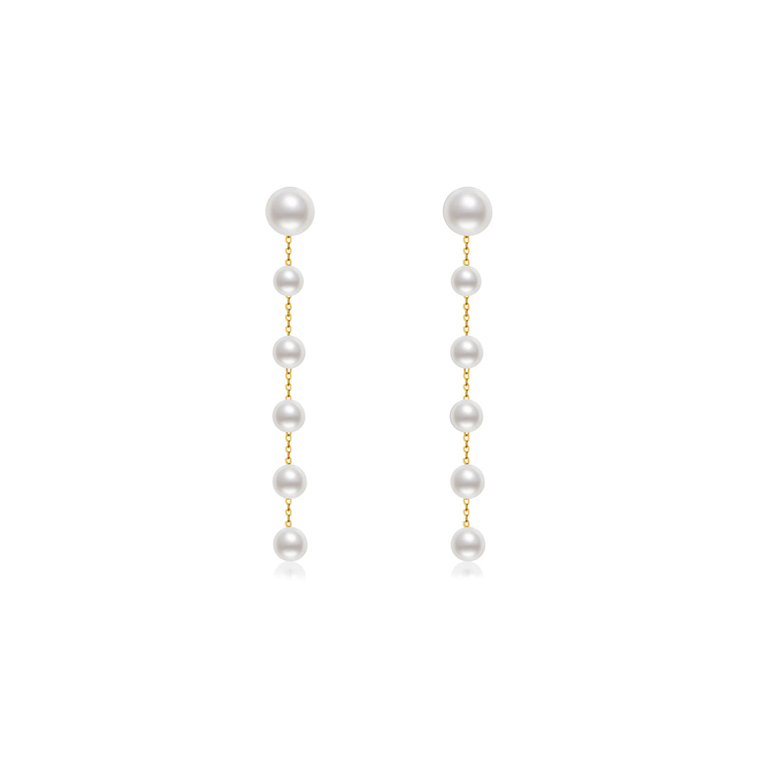 18K Gold Freshwater Pearl Earrings KE00177 - PEARLY LUSTRE