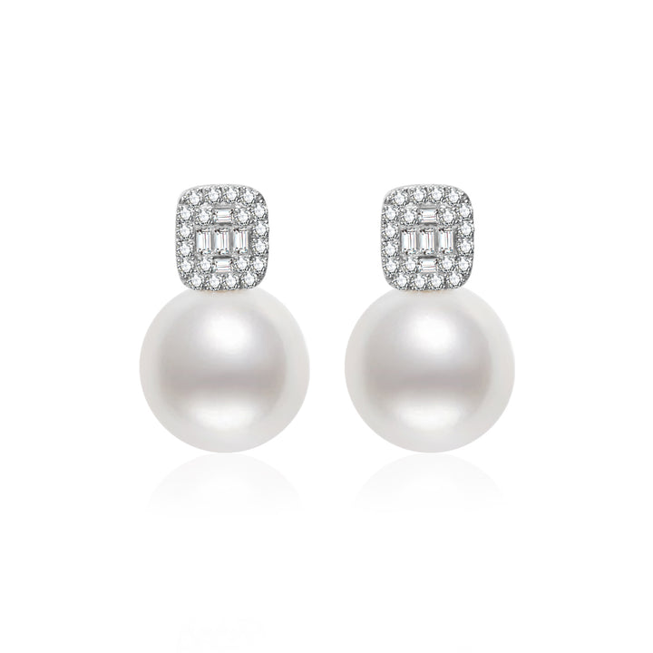 Boucles d'Oreilles Perles de Tahiti Or Massif 18K KE00096