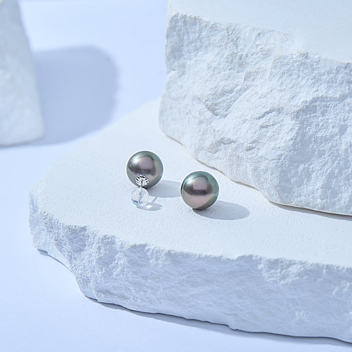 Elegant Tahitian  Pearl Stud Earrings WE01068