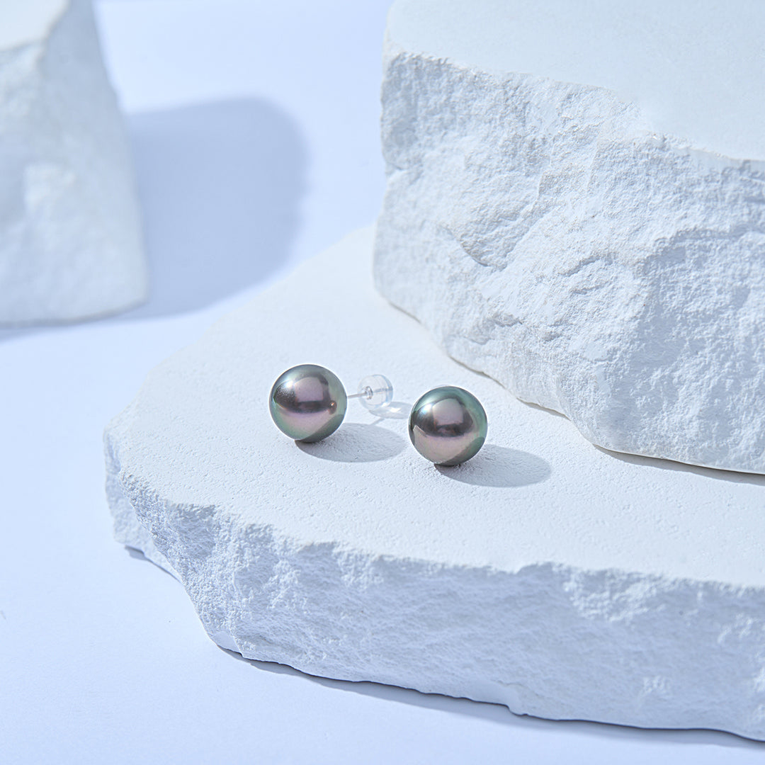 Elegant Tahitian  Pearl Stud Earrings WE01068