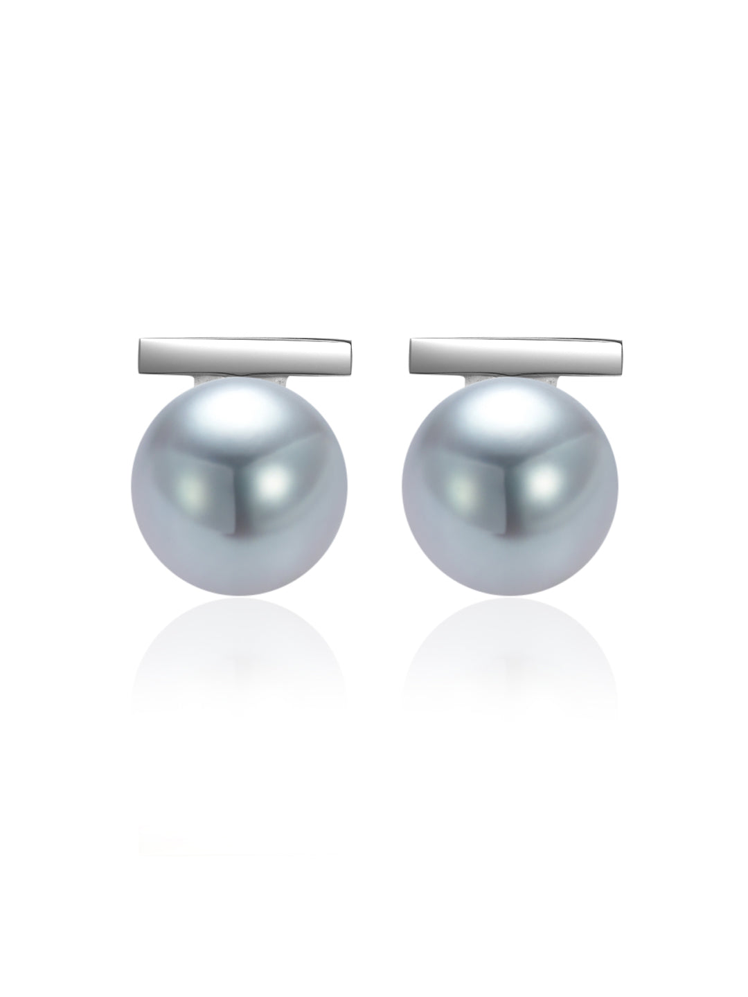 Pendientes de Perlas Akoya de Plata de Primera Calidad en Oro de 18 Quilates KE00195