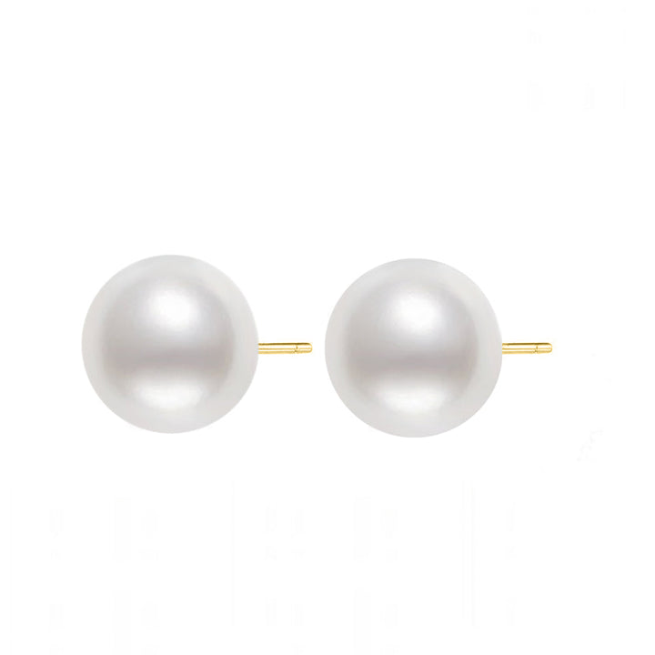 18K Gold Top Lustre Edison Pearl Stud Earrings KE00198 - PEARLY LUSTRE