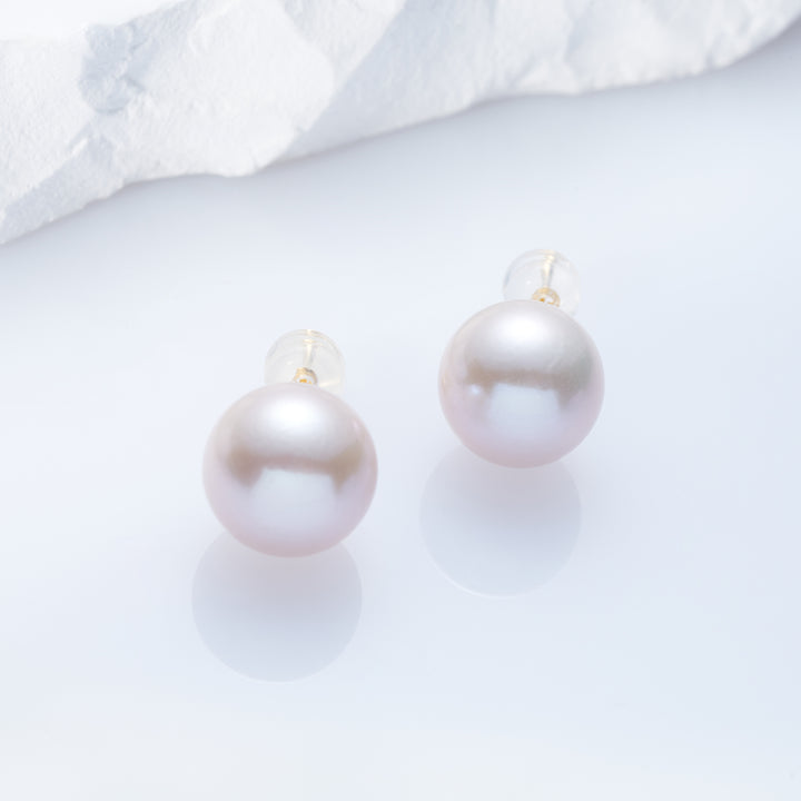 Boucles d'oreilles à tige en or 18 carats avec perles Edison KE00198