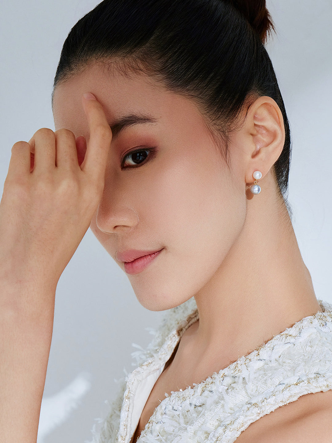 Pendientes de Perlas Akoya Azules Plata Oro 18K KE00221 | ARMONÍA