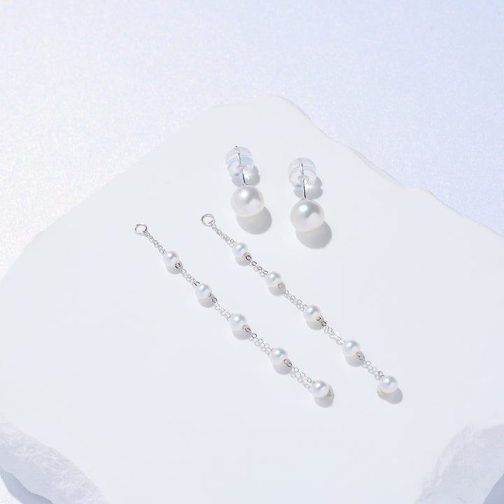 Boucles d'oreilles en perles d'eau douce en or 18 carats KE00242