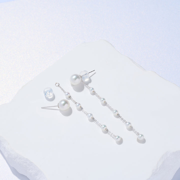 Boucles d'oreilles en perles d'eau douce en or 18 carats KE00242