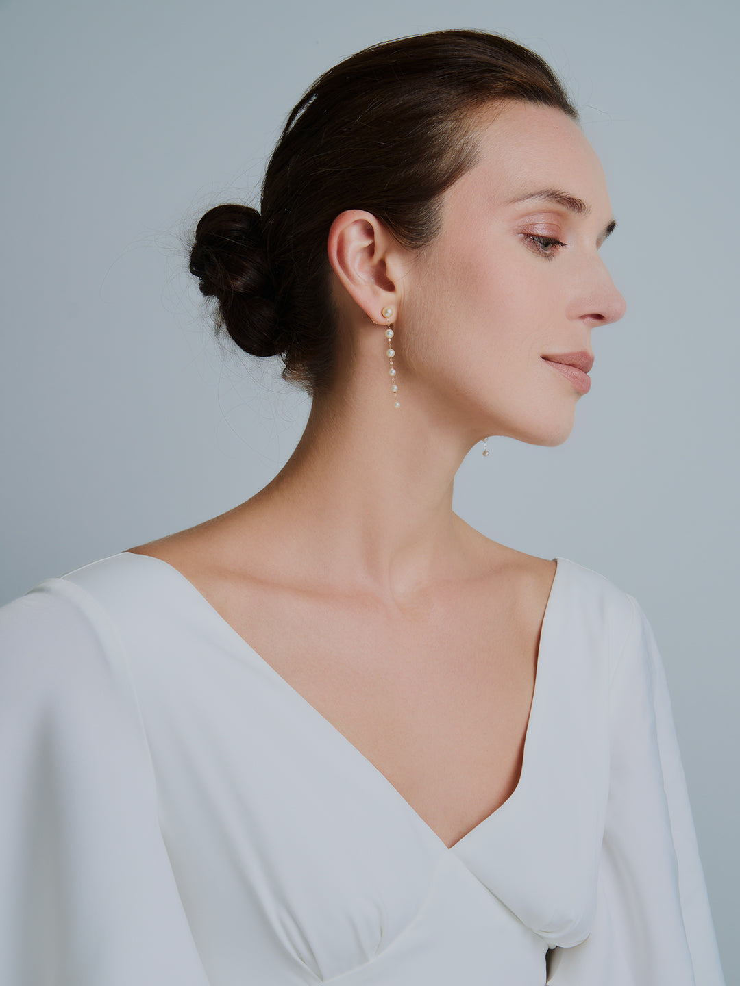 18K Gold Akoya Goldish Pearl Earrings KE00248