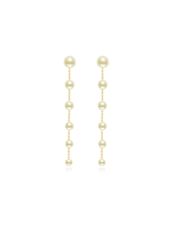 18K Gold Akoya Goldish Pearl Earrings KE00248