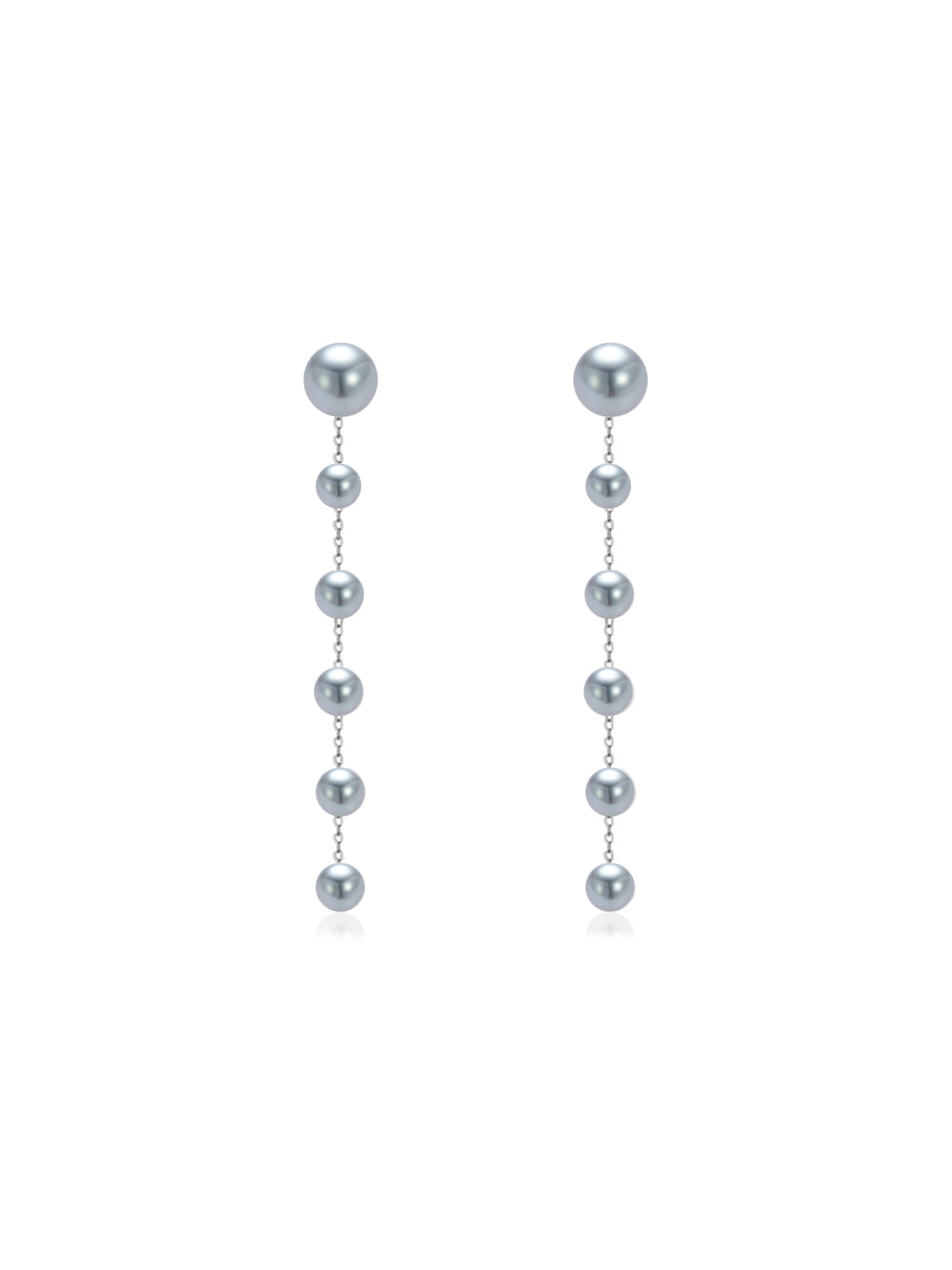 18K Gold Silber Blaue Akoya Perlen Ohrringe KE00249