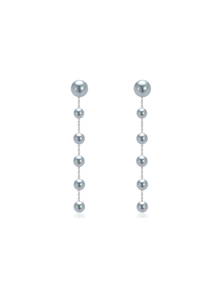 18K Gold Silber Blaue Akoya Perlen Ohrringe KE00249
