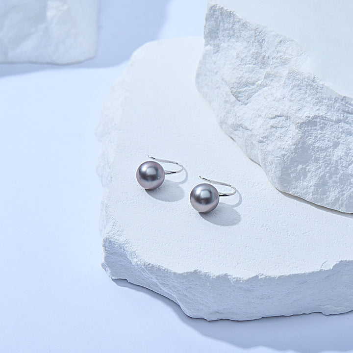 Elegant 18K Solid Gold﻿ Tahitian Pearl Earrings KE00264