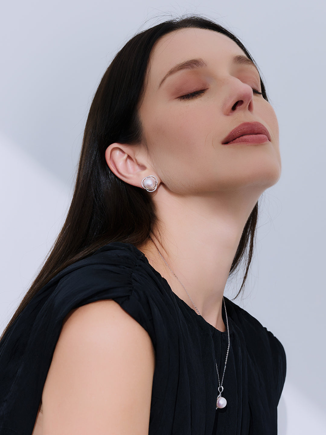 Orecchini con Perla Edison, Diamante e Oro Massiccio 18K KE00267 | LADY BOSS