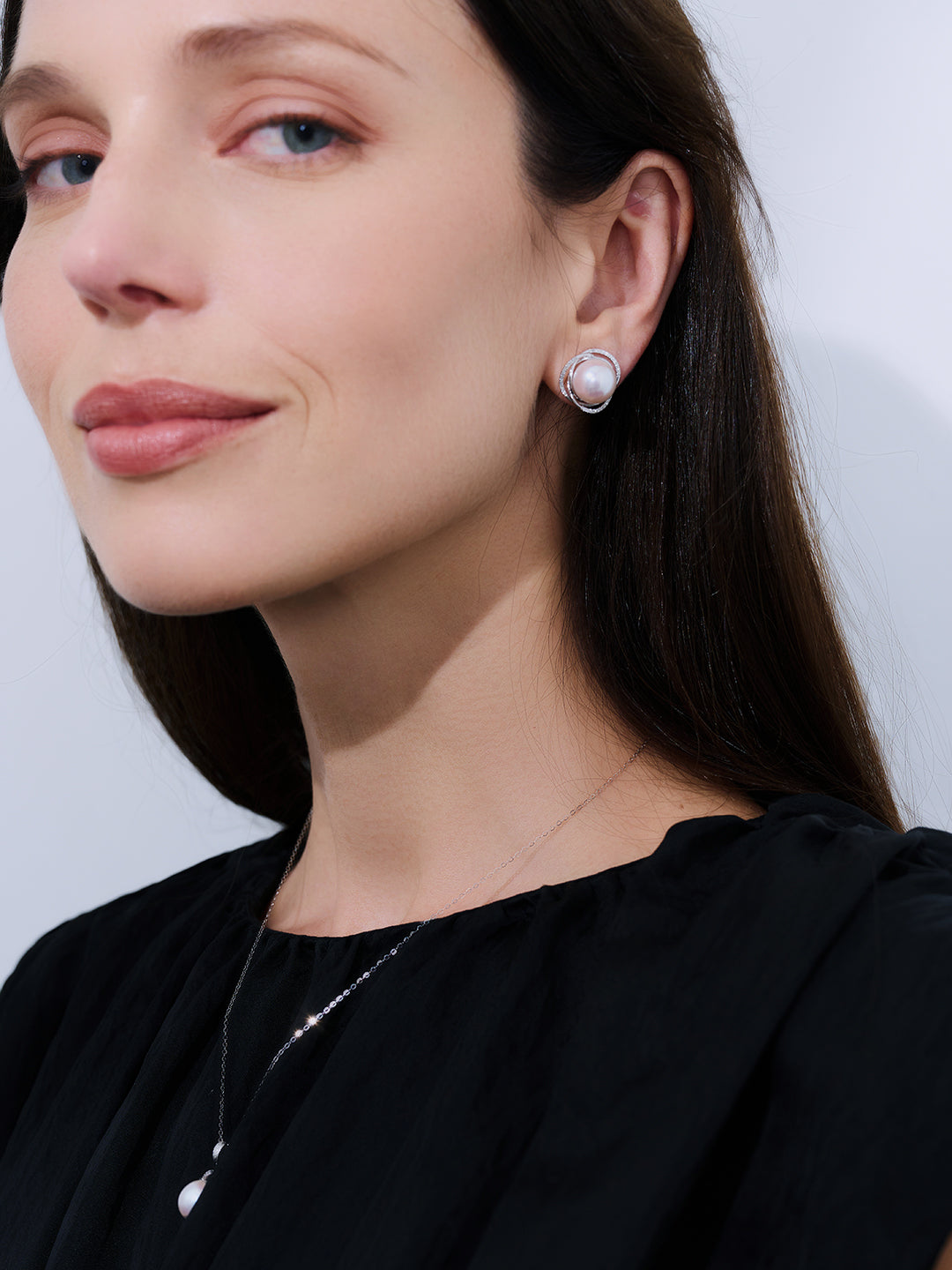 Orecchini con Perla Edison, Diamante e Oro Massiccio 18K KE00267 | LADY BOSS