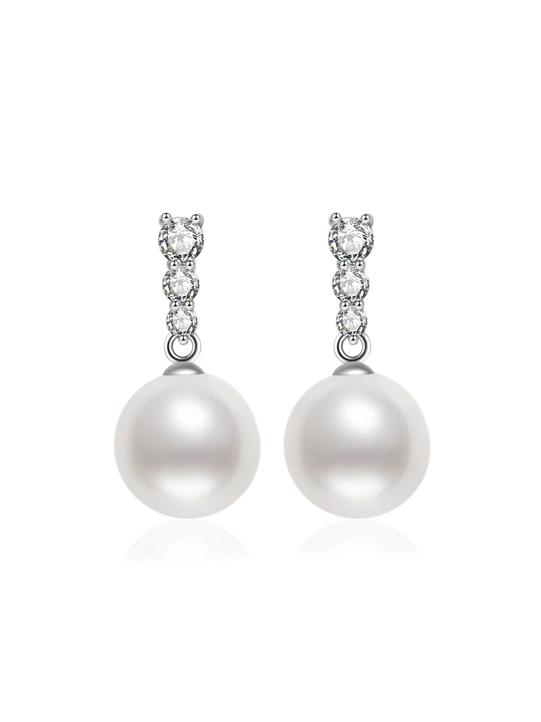 Boucles d'oreilles perle Akoya Hanadama diamant 18K KE00271 | Intemporel